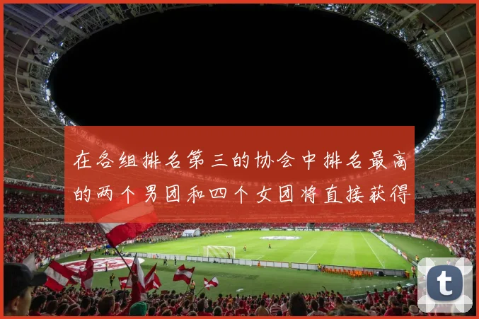 在各组排名第三的协会中排名最高的两个男团和四个女团将直接获得淘汰赛资格